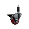 Service Caster 3'' Red Poly Swivel 1-1/8'' Expanding Stem Caster with Brake SCC-EX20S314-PPUB-RED-PLB-118 - alternate 1